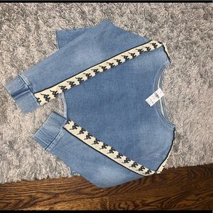 Brand new kappa denim crop top